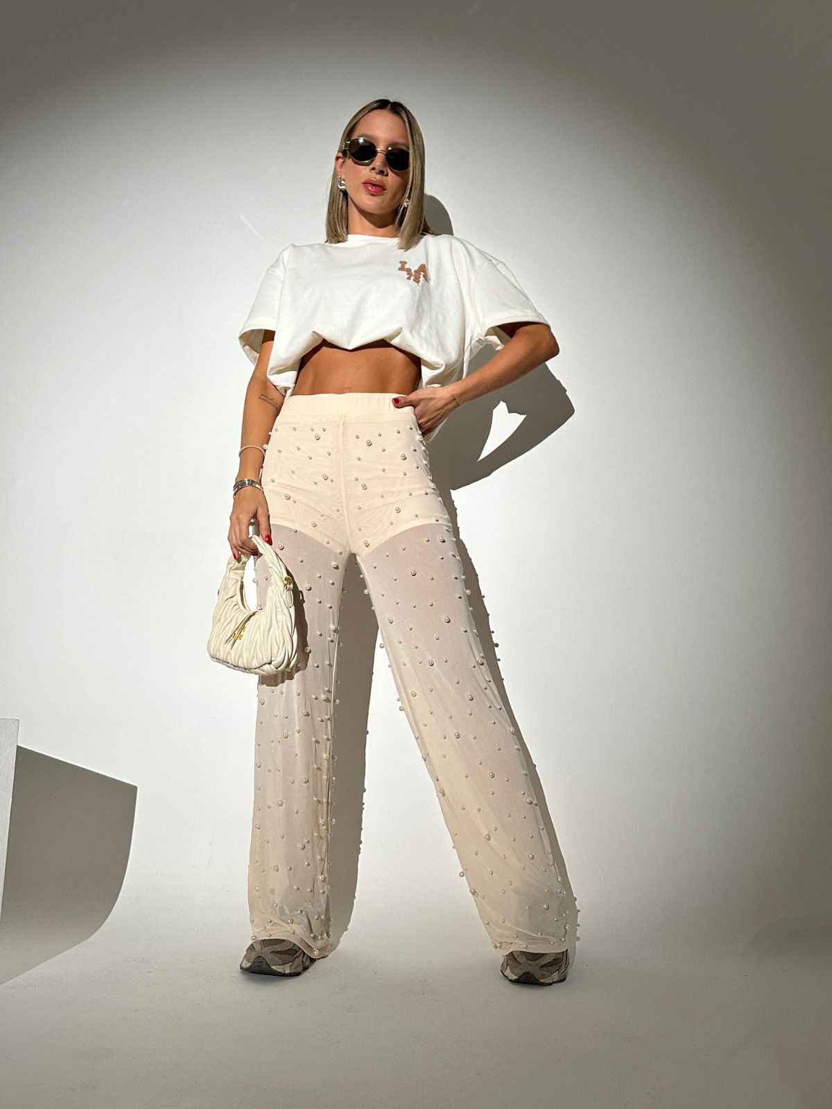 CAMISETA L.A BEIGE