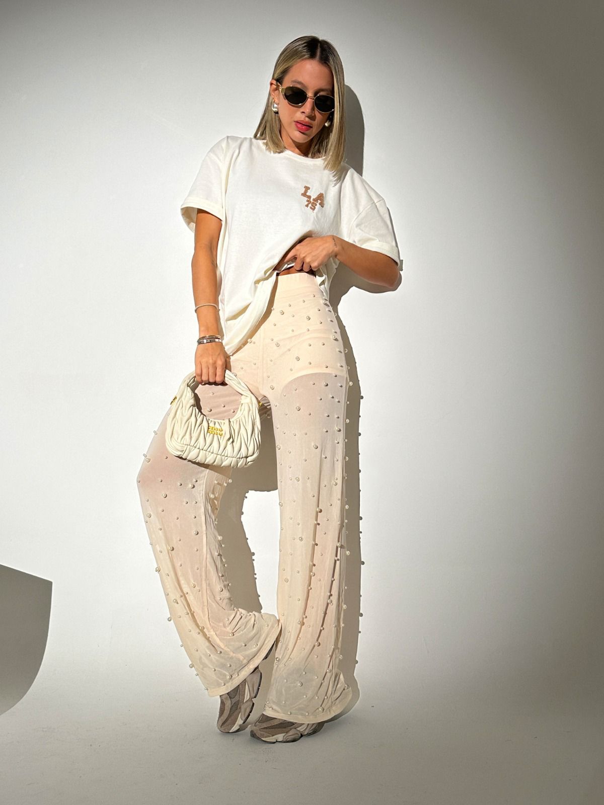 CAMISETA L.A BEIGE