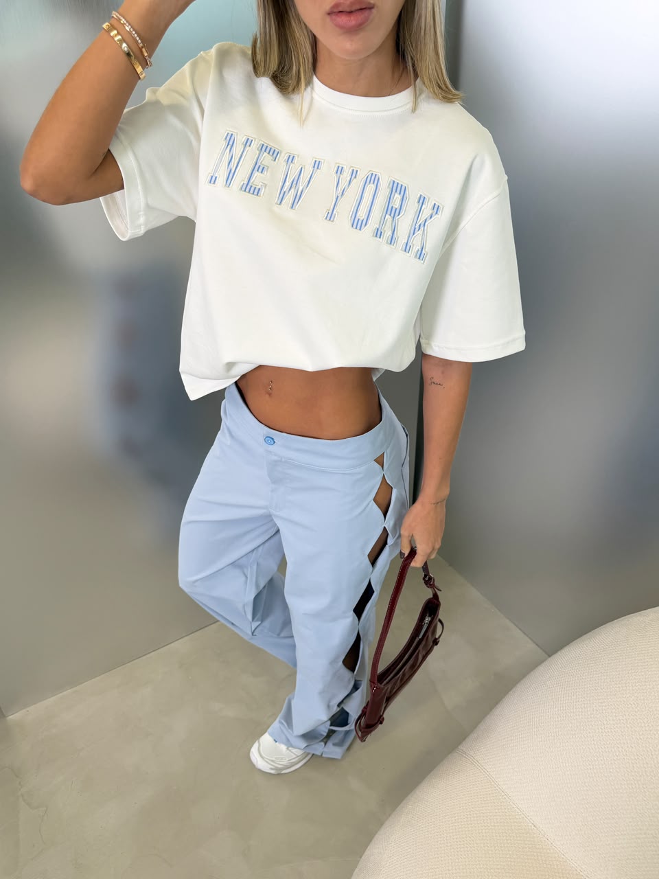 CAMISETA NEW YORK STRIPES